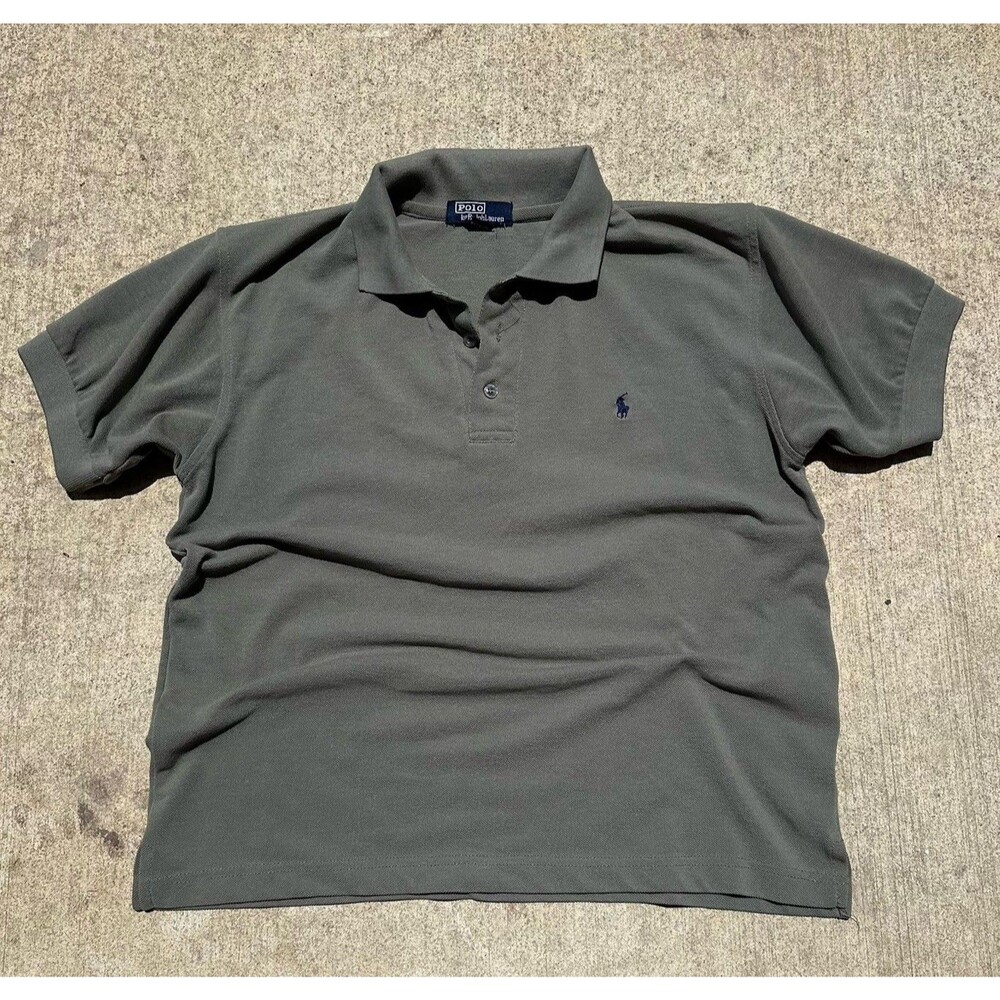 Polo Ralph Lauren  Button Polo Shirt Grey Size L